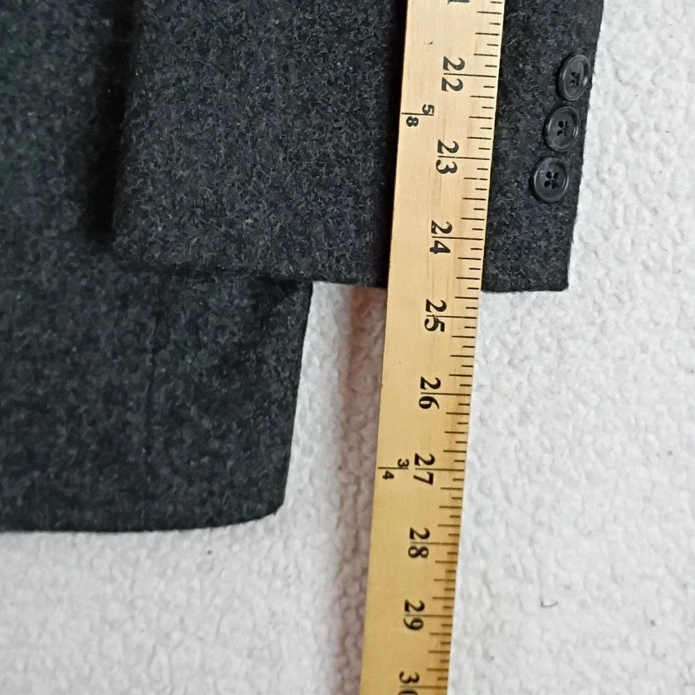 Roundtree & Yorke Camel Hair Vintage Sport Coat Men 46R Dark Charcoal Gray Vent